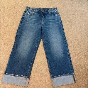 American Eagle Outfitters High-Rise Wide Leg Blue Jeans